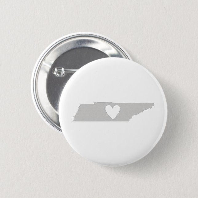 Heart Tennessee Staat Silhouette Button (Vorne & Hinten)