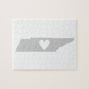 Heart Tennessee Staat Silhouette Puzzle