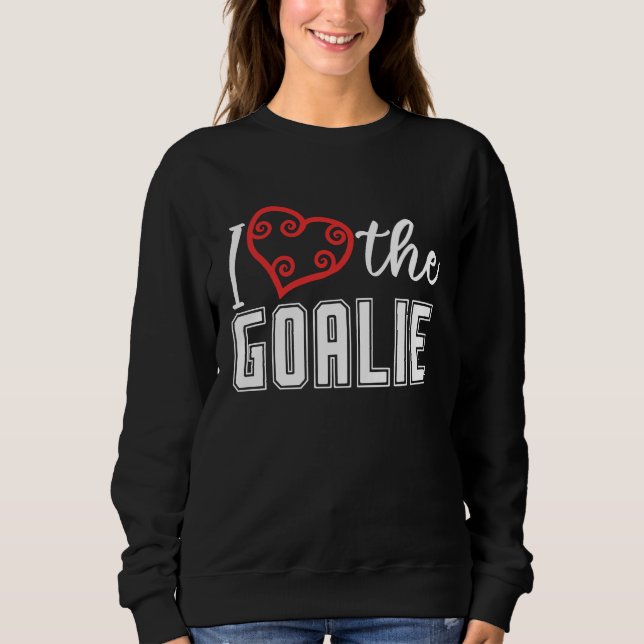 Heart the Goalie Lacrosse Mom LAX for women boys g Sweatshirt (Vorderseite)
