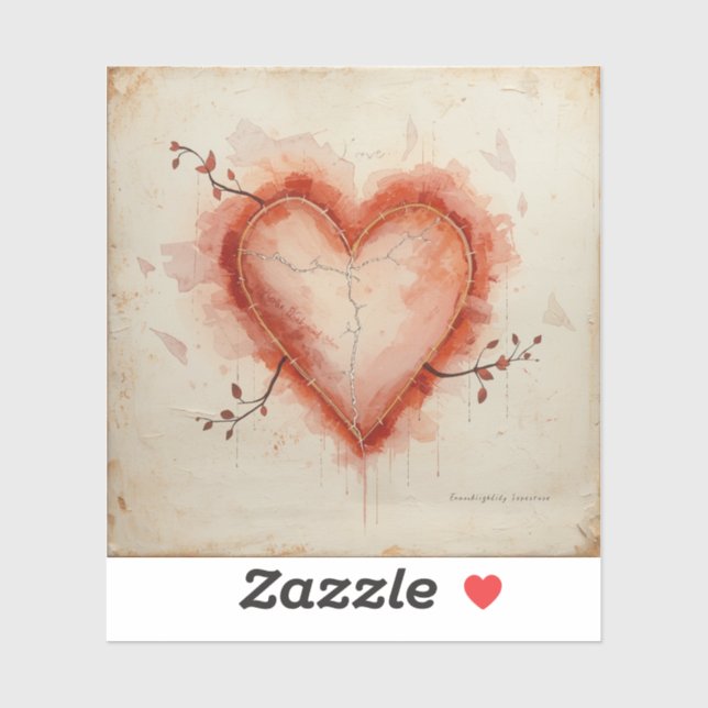 Heart-Themed Painting Images Collection Aufkleber (Blatt)