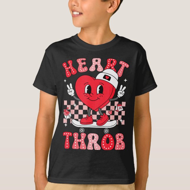 Heart Throb Groovy Valentine Toddler Men Boys Cute T-Shirt (Vorderseite)