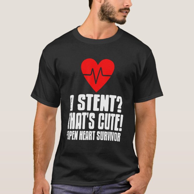 Heart Transplan Survivor Design for Post Attack Re T-Shirt (Vorderseite)
