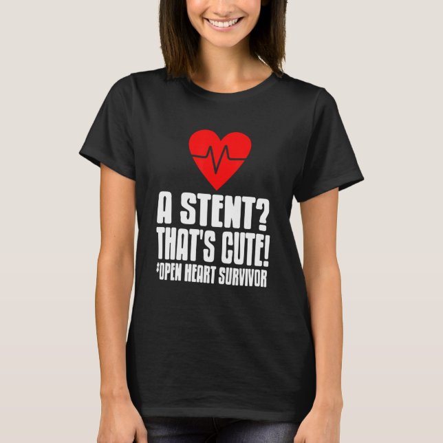 Heart Transplan Survivor Design for Post Attack Re T-Shirt (Vorderseite)