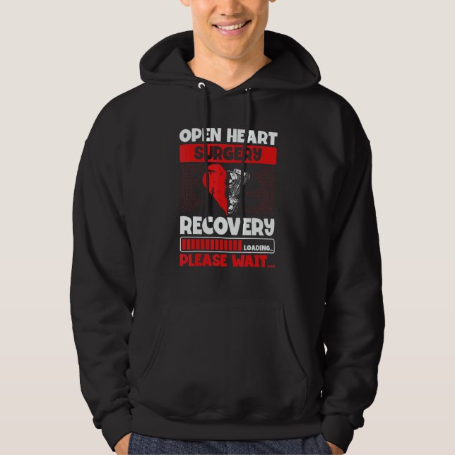 Heart Transplant Survivor Heart Bypass Open Heart  Hoodie (Vorderseite)