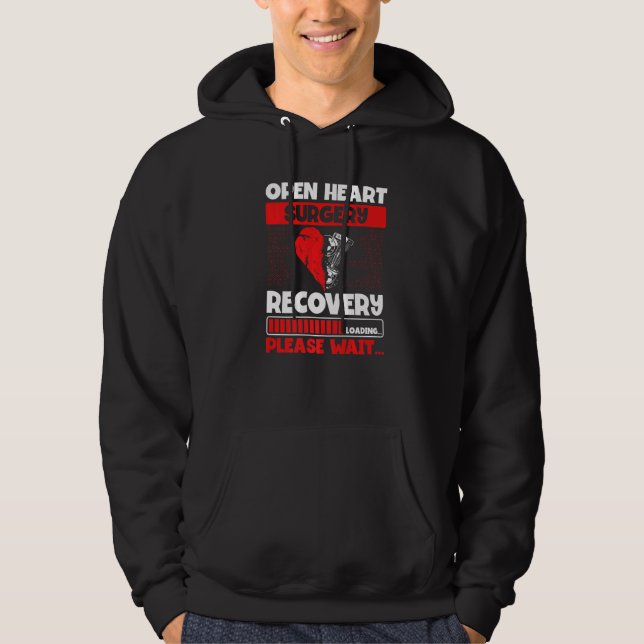 Heart Transplant Survivor Heart Bypass Open Heart  Hoodie (Vorderseite)