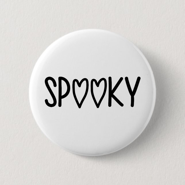 Heart Typography spooky Button (Vorderseite)