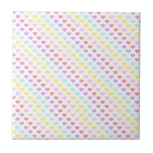 Heart Unicorn Rainbow Colors Valentinstag Fliese