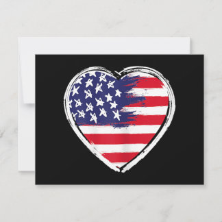 Heart US Flag 4. Juli Patriotic American Stars
