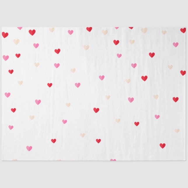 Heart Valentine Theme Baby Girl Dusche Red Pink Seidenpapier (Vorderseite)