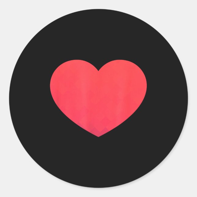 Heart Valentines Day Shirt - Graphic Novelty Love  Runder Aufkleber (Vorderseite)