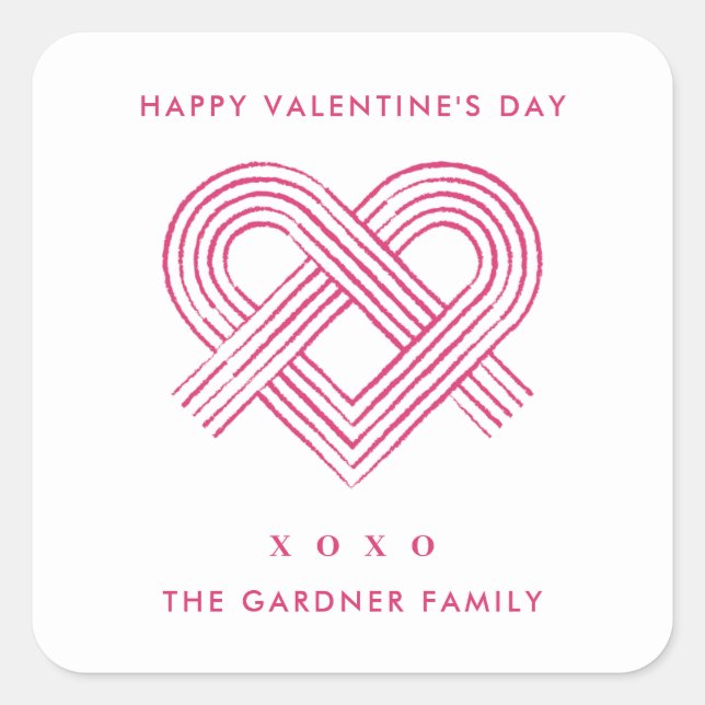 Heart Valentine's Day Sticker - Magenta (Vorderseite)