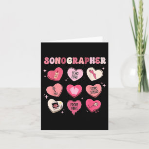 Heart Valentinstag Sonographin Ultrasound Techno Karte