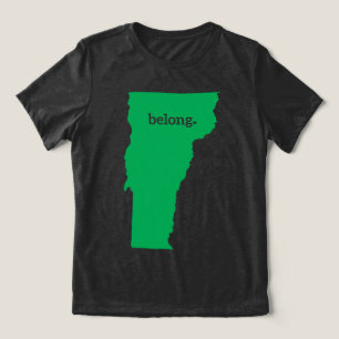 Heart Vermont Belong Staat Karte Tri-Blend Shirt