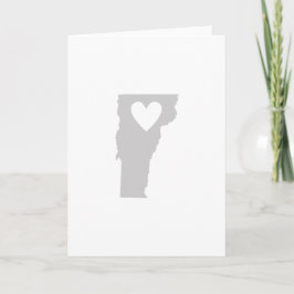 Heart Vermont Shape Gray Vermonter Liebe Adventure Karte