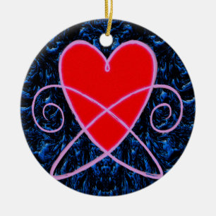 Heart Vortex Keramik Ornament
