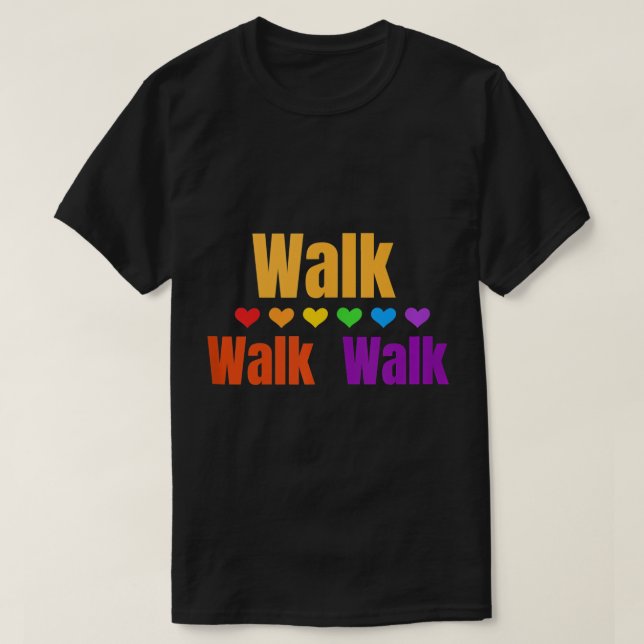 Heart Walk Indoor Walking Outdoor Walk at Home Pou T-Shirt (Design vorne)