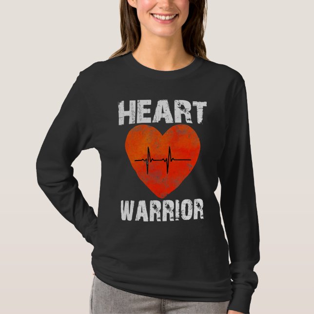 Heart Warrior CHD Awareness Present Congenital Hea T-Shirt (Vorderseite)