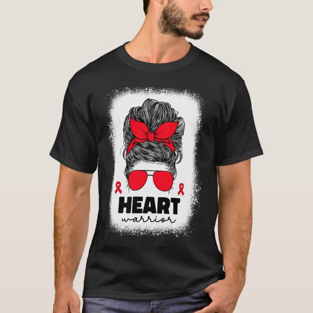 Heart Warrior For Women Mom Heart Disease Awarenes T-Shirt (Vorderseite)