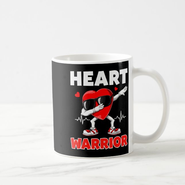Heart Warrior Heart Disease Awareness Month Red He Kaffeetasse (Rechts)