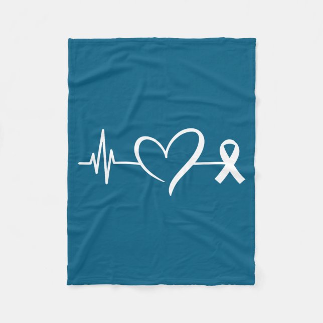 Heart Warrior Heartbeat American Heart Disease Awa Fleecedecke (Vorderseite)