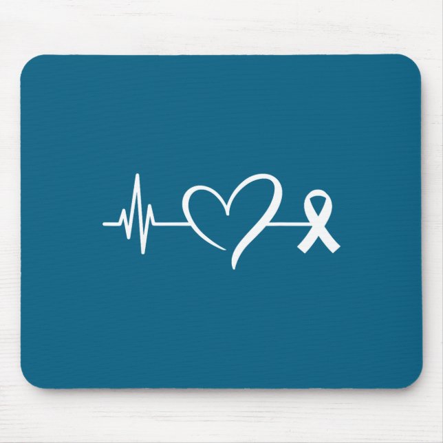 Heart Warrior Heartbeat American Heart Disease Awa Mousepad (Vorne)