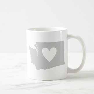 Heart Washington Shaped Gray Washingtonian Liebe Tasse