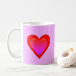 Heart Wedding Red Pink Lila Valentinstag Kaffeetasse