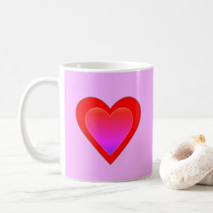 Heart Wedding Red Pink Lila Valentinstag Kaffeetasse