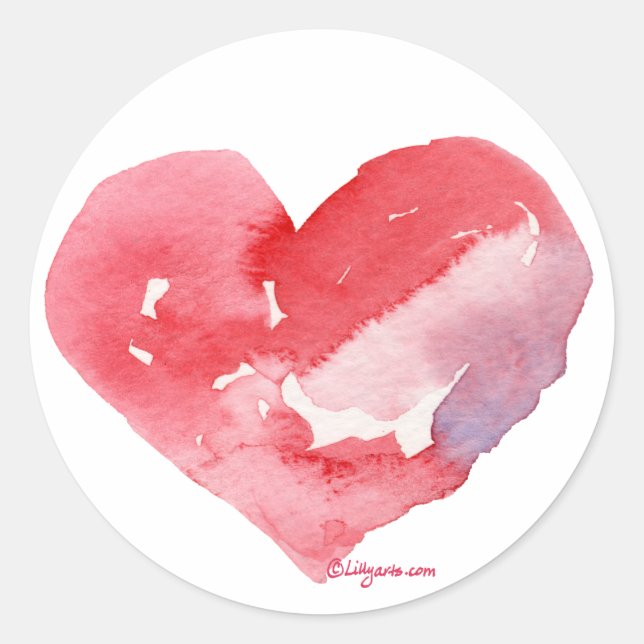 Heart Wedding Siegel Runder Aufkleber (Vorderseite)