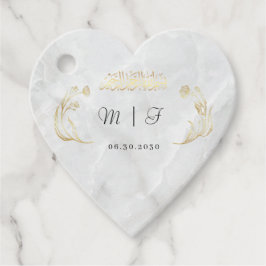 Heart Wedding Sticker Bismillah Gold Design Geschenkanhänger
