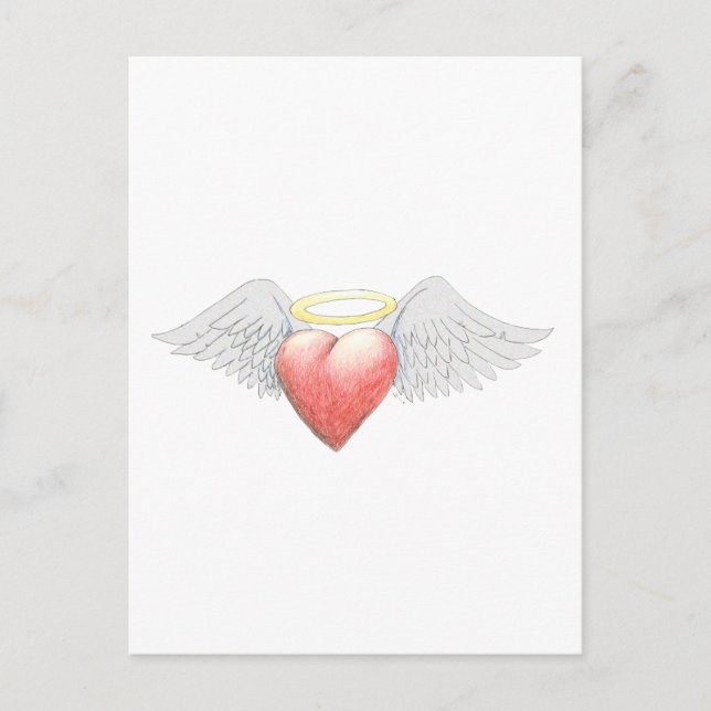 Heart Wing Halo Postkarte (Vorderseite)