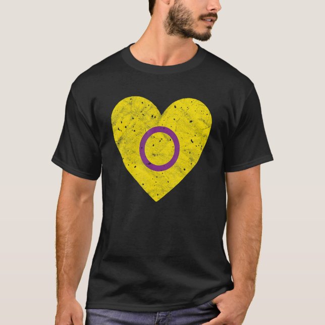Heart with Intersex Flag   Pride Month T-Shirt (Vorderseite)