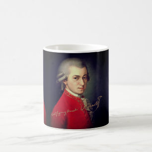 ♥ Heart Wolfgang Amadeus Mozart with signature ♥ Kaffeetasse