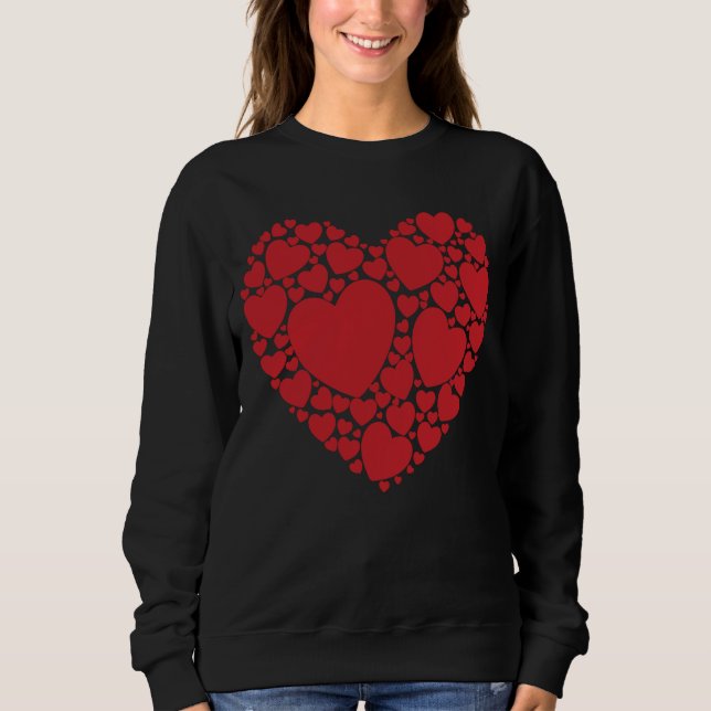 Heart Word Cloud Valentine's Day Love Sweatshirt (Vorderseite)