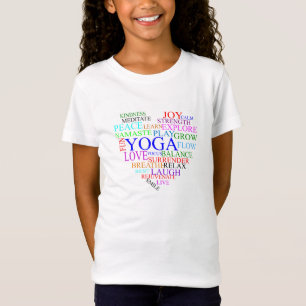 Heart Yoga T - Shirt - Yoga Geschenk für Mädchen