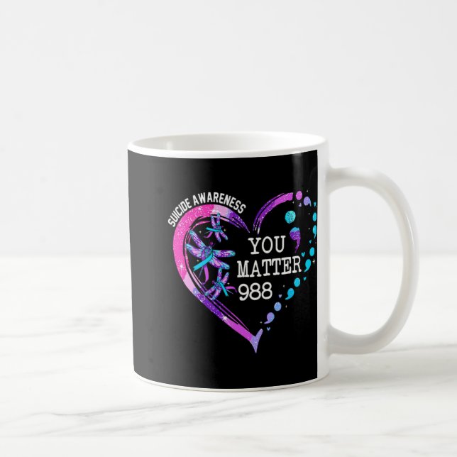 Heart You 988 Suicide Prevention Awareness  Kaffeetasse (Rechts)