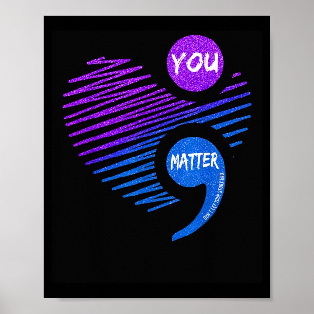 Heart You Don't Let Story End Suicide Prevention  Poster (Vorne)