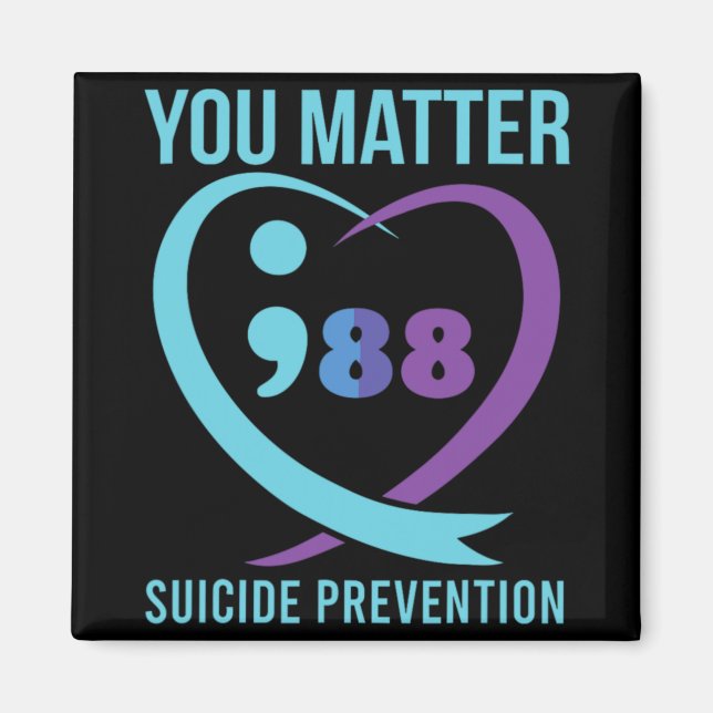 Heart You Problem 988 Suicide Prevention Awareness Magnet (Vorne)