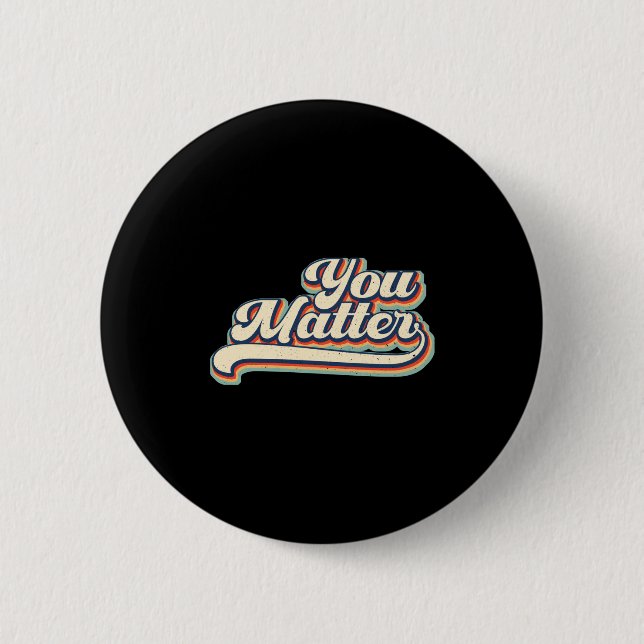 Heart You Suicide Prevention Awareness Retro Vinta Button (Vorderseite)