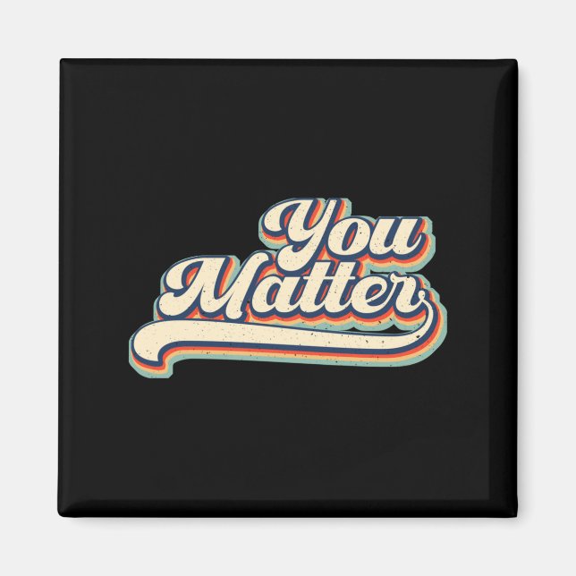 Heart You Suicide Prevention Awareness Retro Vinta Magnet (Vorne)