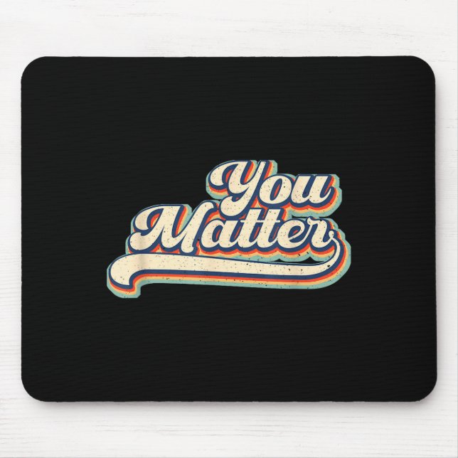 Heart You Suicide Prevention Awareness Retro Vinta Mousepad (Vorne)