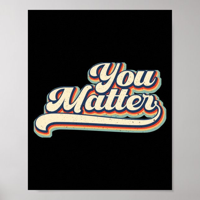 Heart You Suicide Prevention Awareness Retro Vinta Poster (Vorne)