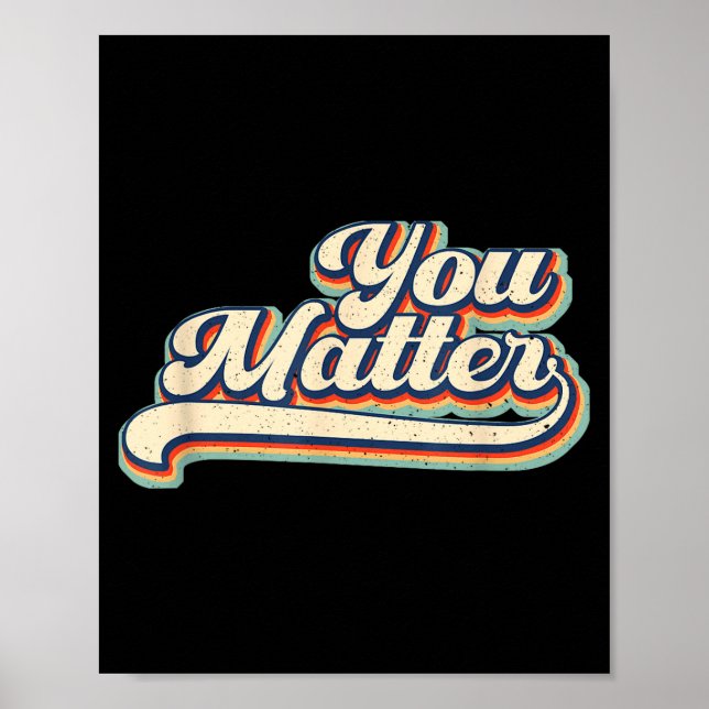 Heart You Suicide Prevention Awareness Retro Vinta Poster (Vorne)