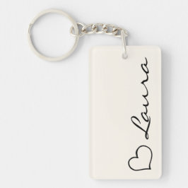 Heart Your Name Script Custom Gift Keychain Schlüsselanhänger