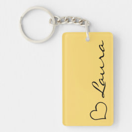 Heart Your Name Script Custom Gift Keychain Schlüsselanhänger