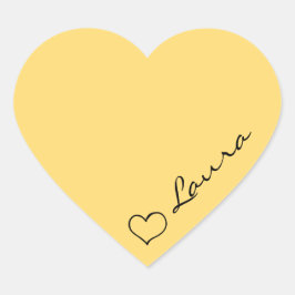 Heart Your Name Script Custom Gift Sticker