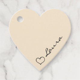 Heart Your Name Script Custom Gift Tags Geschenkanhänger