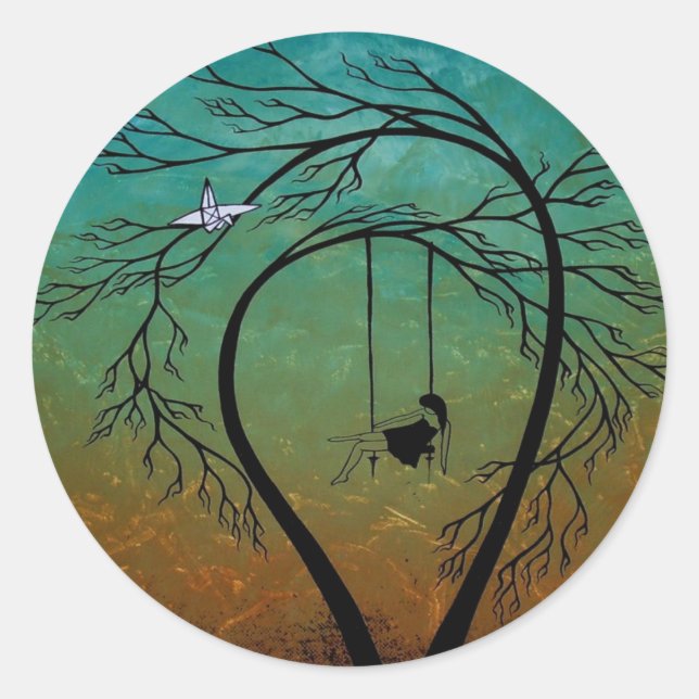 Heartache and Poetry 20... Runder Aufkleber (Vorderseite)