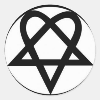 HeartagrammHIM Runder Aufkleber