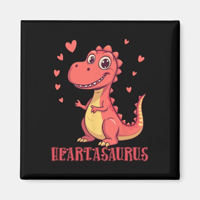 Heartasaurus Süßes Dinosaurier Valentins-Design  Magnet (Vorne)